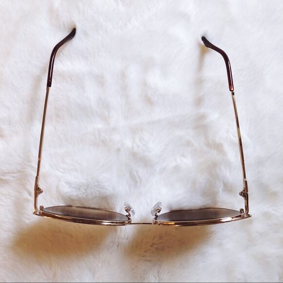 Robbie White Full Rim Retro Cat Eye Sunglasses - Picture 6 of 9